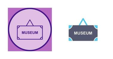 icono de vector de etiqueta de museo