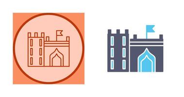 Castle with Flag Vector Icon