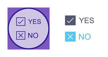 Yes No Option Vector Icon