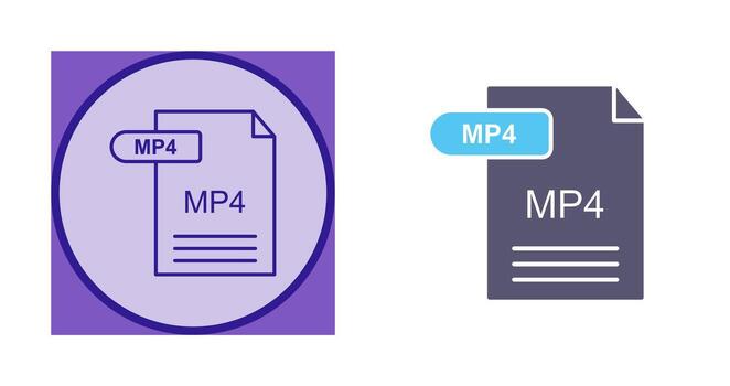 icono de vector de mp4