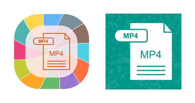 icono de vector de mp4