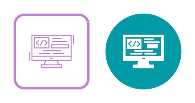 icono de vector de codificación