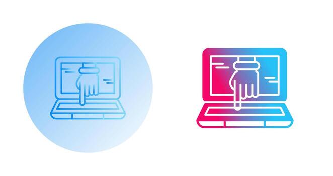 Computer Hacking Vector Icon