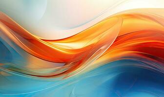 Vibrant abstract background with wavy lines in hues. AI Generative photo