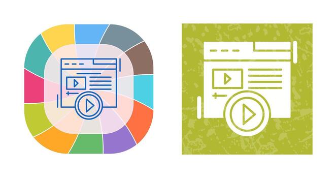 Video Content Vector Icon