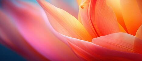 Macro view of vibrant tulips. AI Generative photo