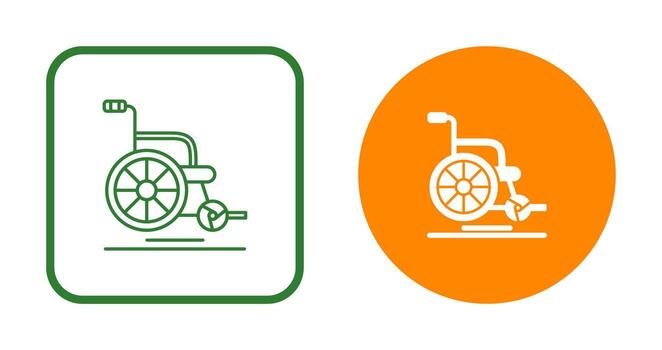 icono de vector de silla de ruedas