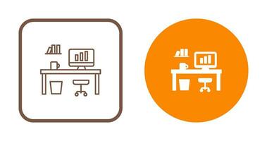 Office Desk Vector Icon