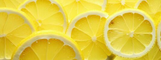 Macro shot of lemon. AI Generative photo
