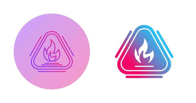 icono de vector de fuego de precaución