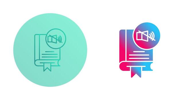 icono de vector de silencio