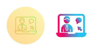 Online Interview Vector Icon