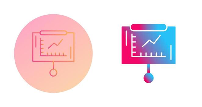Line Graph Vector Icon