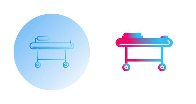 icono de vector de camilla