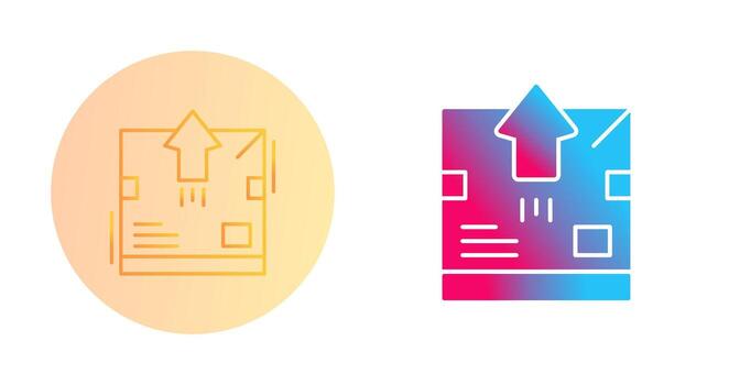 icono de vector de caja de entrega