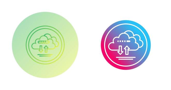 icono de vector de datos de nube