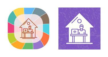 Work At Home Vector Icon