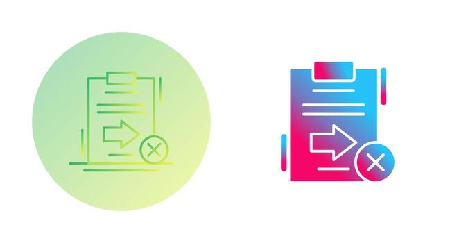 enviar icono de vector fallido