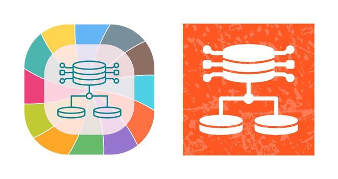 icono de vector de datos estructurados