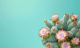 A vivid bouquet featuring pink flowers and sturdy succulents. AI Generative photo