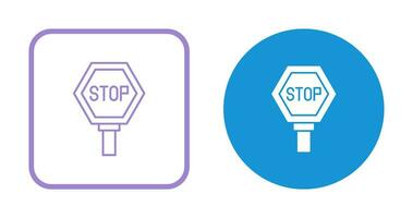 icono de vector de señal de stop