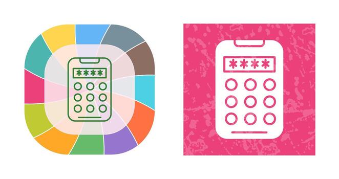 icono de vector de código pin