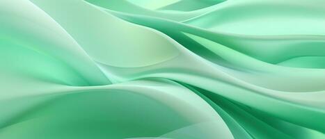 Aesthetically pleasing light green 3D geometric forms. AI Generative photo