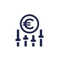 dynamic pricing icon with euro vector