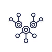 nodes line icon, data structure vector