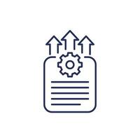 export technical data line icon vector