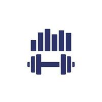 workout icon with a graph vector