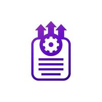 export technical data icon on white vector