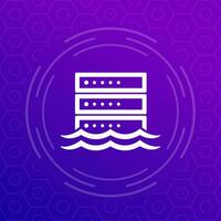 Data lake icon for web vector
