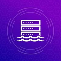 Data lake icon for web vector