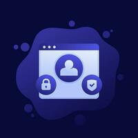 account security icon, vector design
