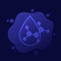Acid drop icon, vector design