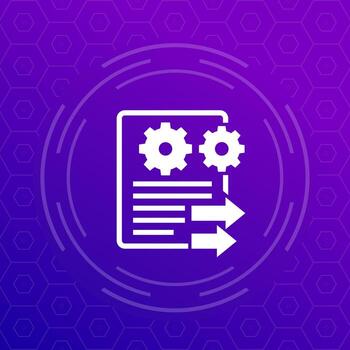 export technical data or report icon vector