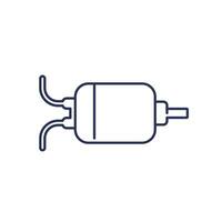 DC motor icon, line vector