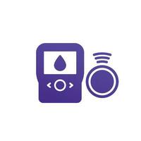 continuous glucose monitor icon, vector