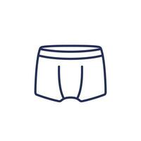 underwear, mens boxer briefs line icon vector