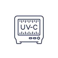 UV-C disinfector line icon on white vector