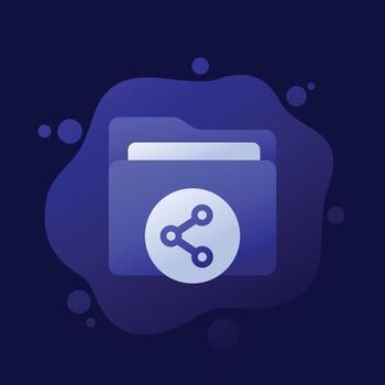 shared folder icon, vector design