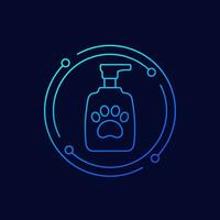 pet lotion icon, linear design vector