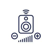 Smart speaker control line icon vector