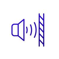 soundproofing line icon, vector sign