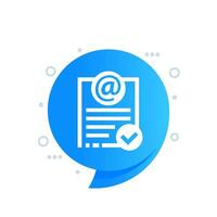 mail list, email icon for web vector