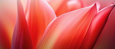 Macro beauty of a single tulip. AI Generative photo