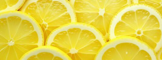 Macro shot of lemon. AI Generative photo