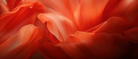 Vivid tulip details in close-up. AI Generative photo