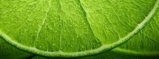 Juicy slices of lime with drops of juice. AI Generative photo